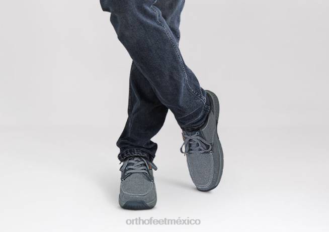mx Orthofeet hombres lona de porto zapatos casuales gris 8J26169 - Image 2