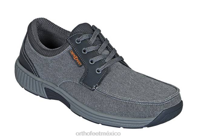 mx Orthofeet hombres lona de porto zapatos casuales gris 8J26169 - Image 1
