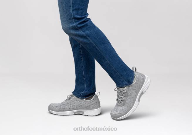 mx Orthofeet hombres punto elástico de lava zapatillas gris 8J26131 - Image 2