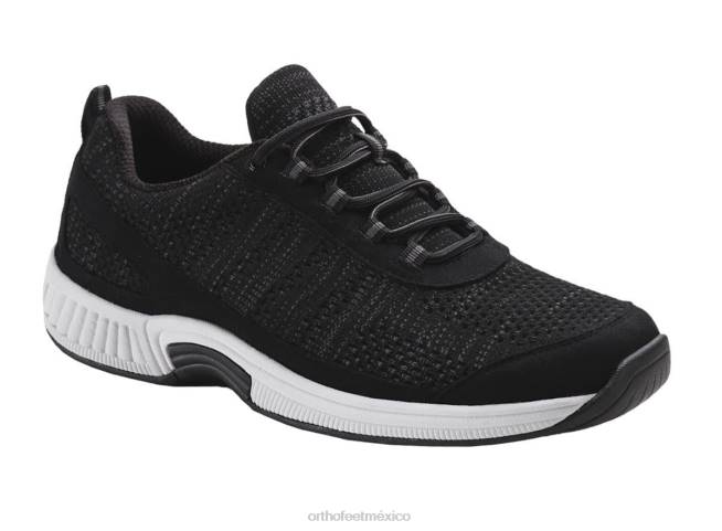 mx_orthofeet_hombres_punto_elastico_de_lava_zapatillas_negro_8j26128.jpg mx Orthofeet hombres punto elástico de lava zapatillas negro 8J26128 - Image 1