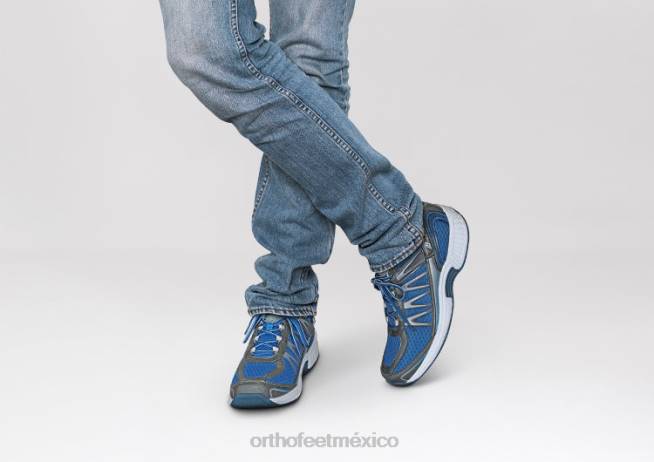 mx Orthofeet hombres sprint sin corbata zapatillas azul 8J26137 - Image 2