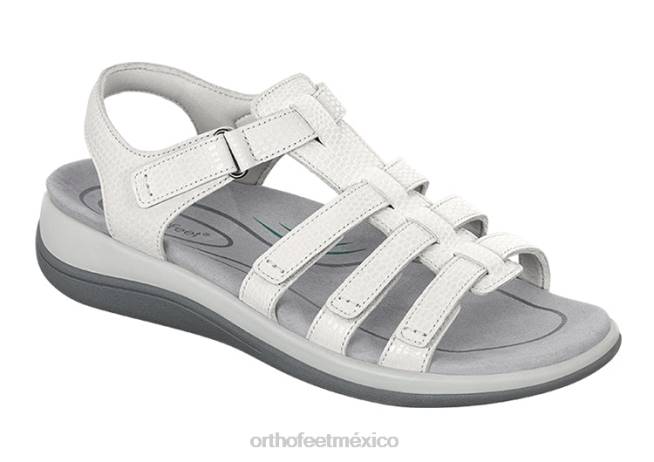 mx_orthofeet_mujer_amalfi_sandalias_serpiente_blanca_8j268.jpg mx Orthofeet mujer amalfi sandalias serpiente blanca 8J268 - Image 1