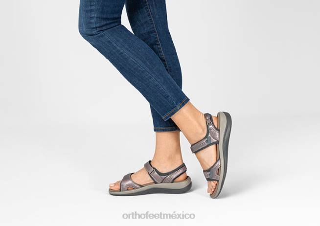 mx Orthofeet mujer correa bidireccional malibu sandalias estaño 8J2617 - Image 2