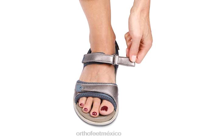 mx Orthofeet mujer correa bidireccional malibu sandalias estaño 8J2617 - Image 4