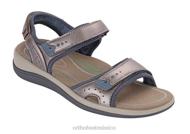 mx_orthofeet_mujer_correa_bidireccional_malibu_sandalias_estano_8j2617.jpg mx Orthofeet mujer correa bidireccional malibu sandalias estaño 8J2617 - Image 1