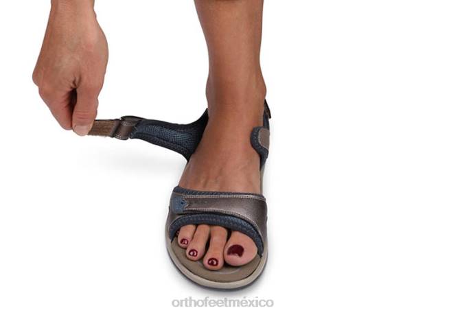 mx Orthofeet mujer correa bidireccional malibu sandalias marrón 8J2619 - Image 3