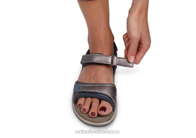 mx Orthofeet mujer correa bidireccional malibu sandalias marrón 8J2619 - Image 4