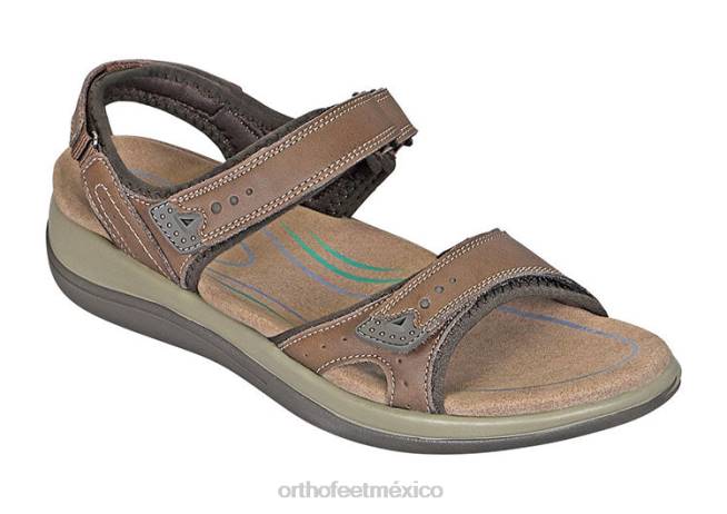 mx Orthofeet mujer correa bidireccional malibu sandalias marrón 8J2619 - Image 1