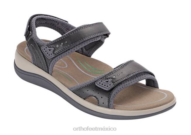 mx_orthofeet_mujer_correa_bidireccional_malibu_sandalias_negro_8j2616.jpg mx Orthofeet mujer correa bidireccional malibu sandalias negro 8J2616 - Image 1