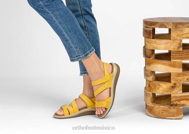 mx Orthofeet mujer correa bidireccional naxos sandalias amarillo 8J2613 - Image 2