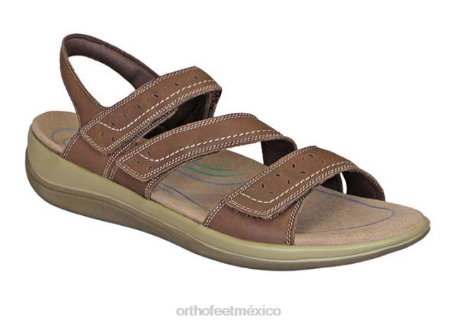 mx Orthofeet mujer correa bidireccional naxos sandalias marrón 8J2614 - Image 1