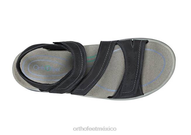 mx Orthofeet mujer correa bidireccional naxos sandalias negro 8J2615 - Image 3