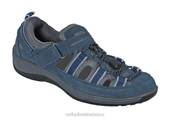 mx Orthofeet mujer correa de tacón de nápoles sandalias azul 8J2635 - Image 1