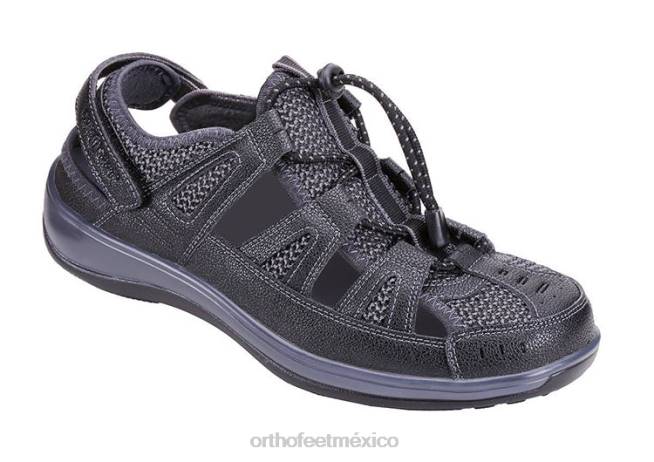 mx Orthofeet mujer correa de talón verona sandalias negro 8J2637 - Image 1