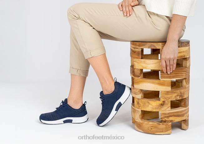 mx Orthofeet mujer francis sin corbata zapatillas azul 8J2657 - Image 2