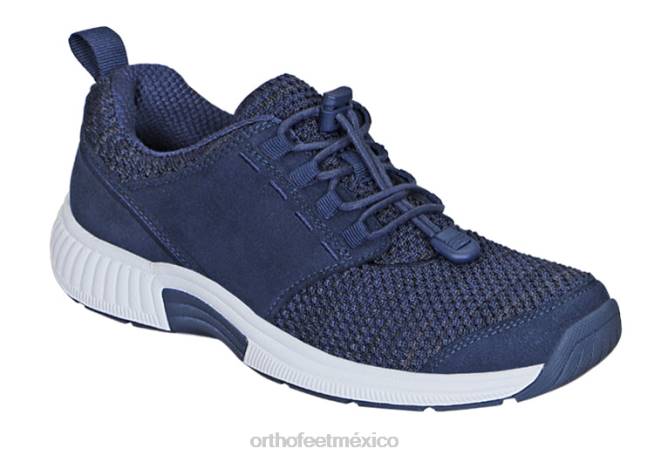 mx Orthofeet mujer francis sin corbata zapatillas azul 8J2657 - Image 1