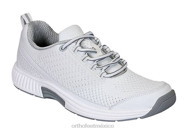 mx Orthofeet mujer punto coralino elástico zapatillas blanco 8J2653 - Image 1