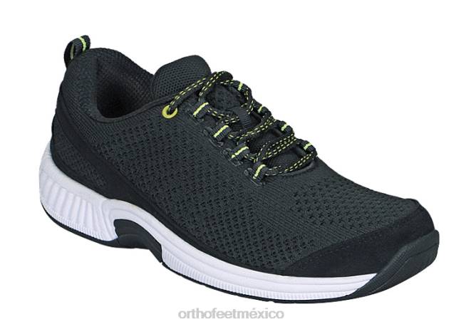 mx_orthofeet_mujer_punto_coralino_elastico_zapatillas_negro_8j2649.jpg mx Orthofeet mujer punto coralino elástico zapatillas negro 8J2649 - Image 1
