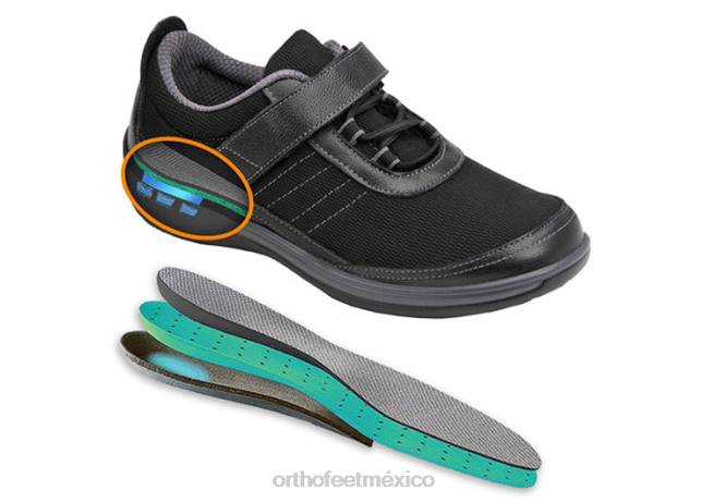 mx Orthofeet mujer tejido elástico brisa zapatos casuales negro 8J2695 - Image 6