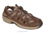 mx Orthofeet hombres correa de talón alpino sandalias marrón 8J26124