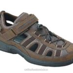mx Orthofeet hombres correa de talón de agua clara sandalias marrón 8J26125