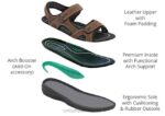 mx Orthofeet hombres Geminis sandalias marrón 8J26119 - Image 6