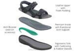 mx Orthofeet hombres Geminis sandalias negro 8J26120 - Image 6