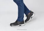 mx Orthofeet hombres punto elástico tacoma zapatillas negro 8J26139 - Image 2