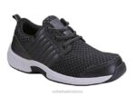 mx Orthofeet hombres punto elástico tacoma zapatillas negro 8J26139