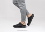 mx Orthofeet hombres tejido elástico hudson zapatillas negro 8J26177 - Image 2
