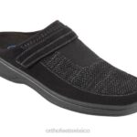mx Orthofeet hombres tejido elástico hudson zapatillas negro 8J26177
