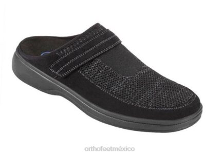 mx Orthofeet hombres tejido elástico hudson zapatillas negro 8J26177