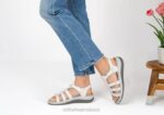 mx Orthofeet mujer amalfi sandalias serpiente blanca 8J268 - Image 2