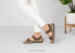 mx Orthofeet mujer correa bidireccional malibu sandalias marrón 8J2619 - Image 2