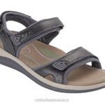 mx Orthofeet mujer correa bidireccional malibu sandalias negro 8J2616