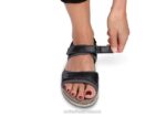 mx Orthofeet mujer correa bidireccional malibu sandalias negro 8J2616 - Image 4