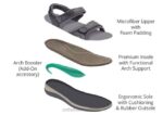 mx Orthofeet mujer correa bidireccional malibu sandalias negro 8J2616 - Image 6