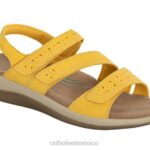 mx Orthofeet mujer correa bidireccional naxos sandalias amarillo 8J2613