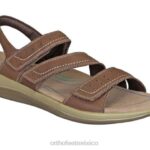 mx Orthofeet mujer correa bidireccional naxos sandalias marrón 8J2614