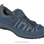 mx Orthofeet mujer correa de tacón de nápoles sandalias azul 8J2635