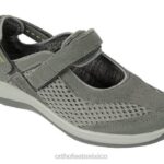 mx Orthofeet mujer correa de talón sanibel zapatos casuales gris oliva 8J26108