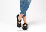 mx Orthofeet mujer correa de talón sanibel zapatos casuales negro 8J26107 - Image 2