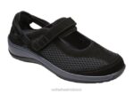 mx Orthofeet mujer correa de talón sanibel zapatos casuales negro 8J26107