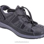 mx Orthofeet mujer correa de talón verona sandalias negro 8J2637