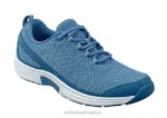 mx Orthofeet mujer punto coralino elástico zapatillas azul 8J2646