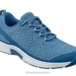 mx Orthofeet mujer punto coralino elástico zapatillas azul 8J2646