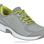 mx Orthofeet mujer punto coralino elástico zapatillas gris 8J2652