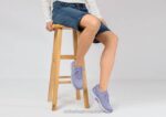 mx Orthofeet mujer punto coralino elástico zapatillas lavanda 8J2645 - Image 2