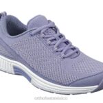 mx Orthofeet mujer punto coralino elástico zapatillas lavanda 8J2645