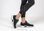 mx Orthofeet mujer punto coralino elástico zapatillas negro 8J2649 - Image 2